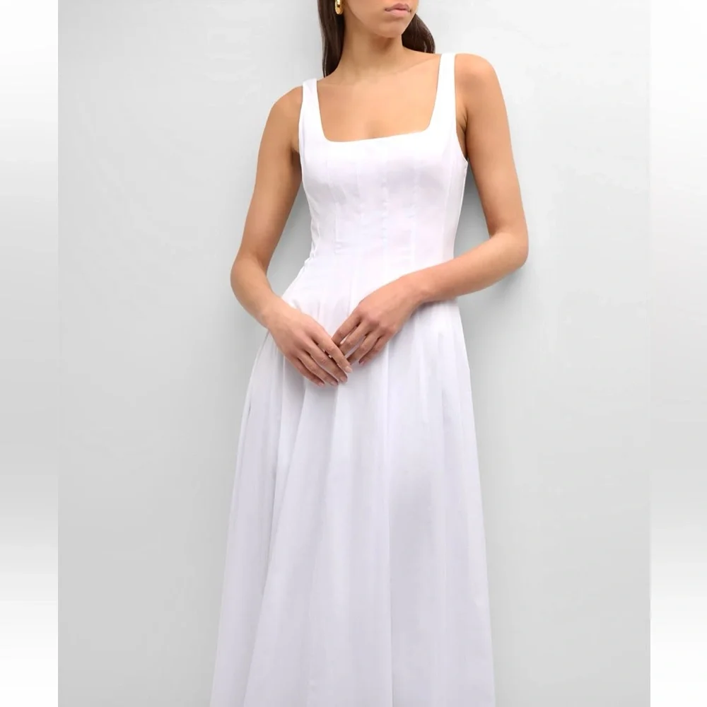 🌺🎉HP🎉🌺 NWT Staud Wells Maxi Dress White - Picture 11 of 16